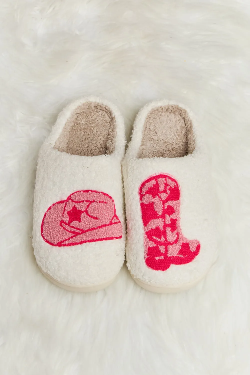 * APP EXCLUSIVE* Strawberry Plush Slide Slippers