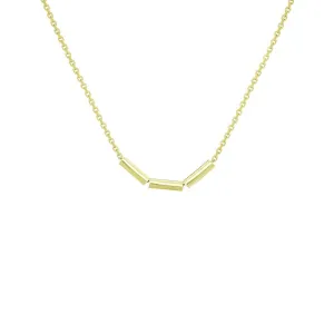 14K Small Trio Cylinder Necklace