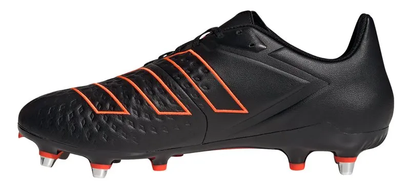 adidas Malice Elite SG Rugby Boots - Adult - Black/Solar Red/White