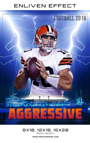 Aggressive Football Sports Photography Template -  Enliven Effects