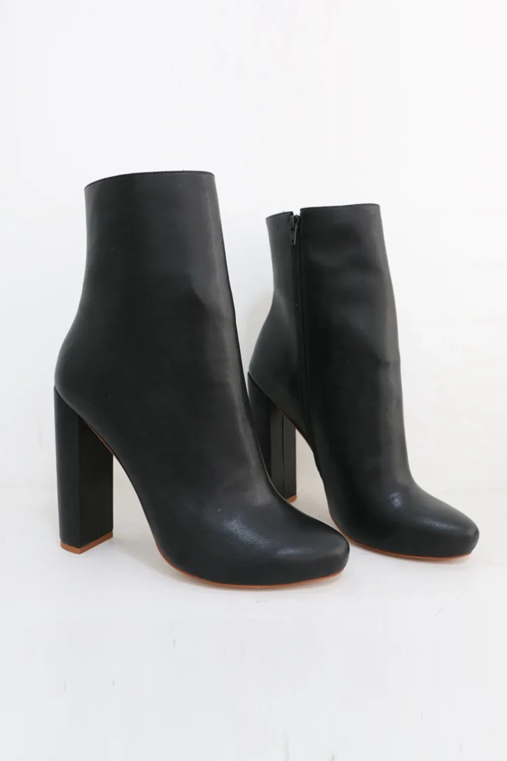 Ankle Boots Women Round Toe Heeled Shoes Winter Style Custom