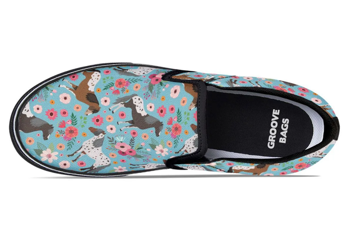 Appaloosa Horse Flower Slip-On Shoes