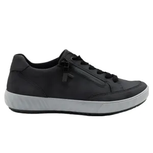 Ara Women's Allesandra GORE-TEX Lace Up Zip Sneaker Graphite Hydro-Microsuede