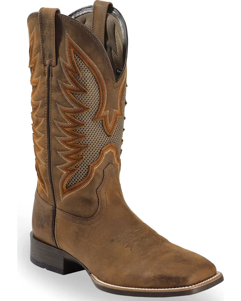 Ariat Mens VentTEK Ultra Quickdraw Square Toe Cowboy Boots Style 10023129