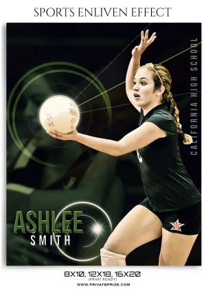 Ashlee Smith Volleyball Sports Photography Template- Enliven Effects