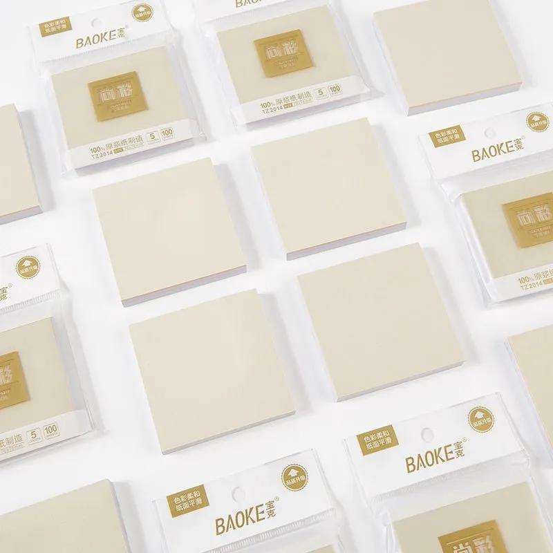 Baoke Naoya Sticky Notes Assorted Colors 100 Sheets