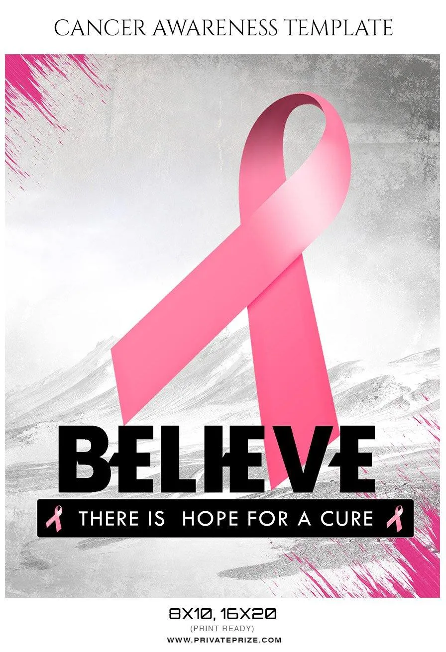 Believe - Cancer Awareness Sports Template