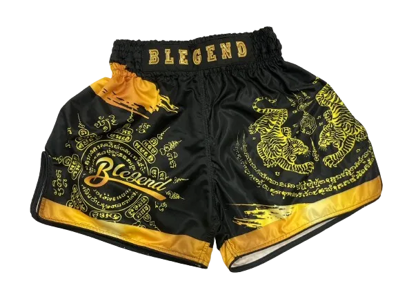 Blegend Boxing Shorts Gold Tiger