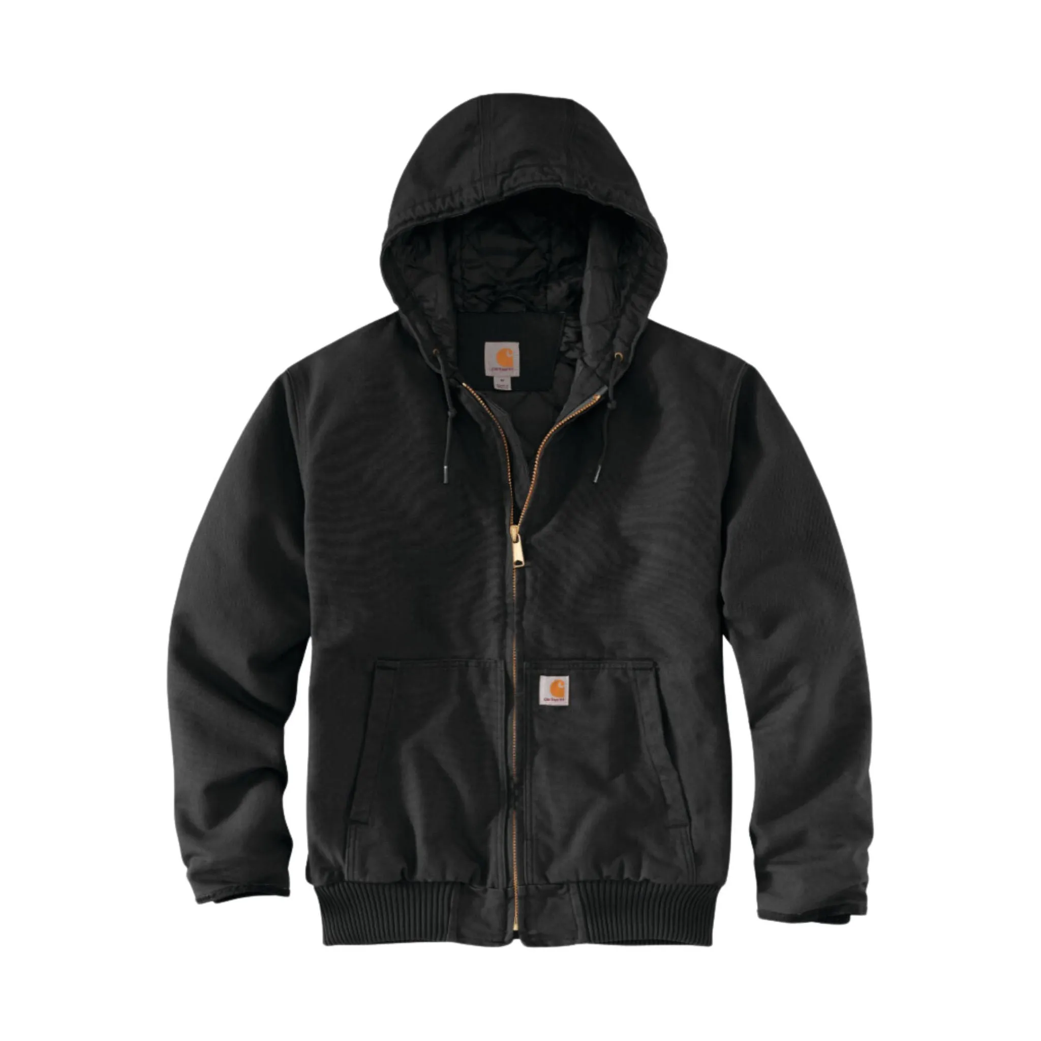 Carhartt Men's Loose Fit Washed Duck Insulated Active Jac - Black