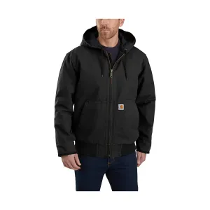 Carhartt Men's Loose Fit Washed Duck Insulated Active Jac - Black