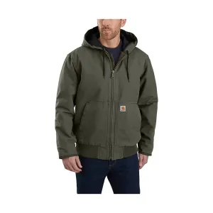 Carhartt Men's Loose Fit Washed Duck Insulated Active Jac - Moss