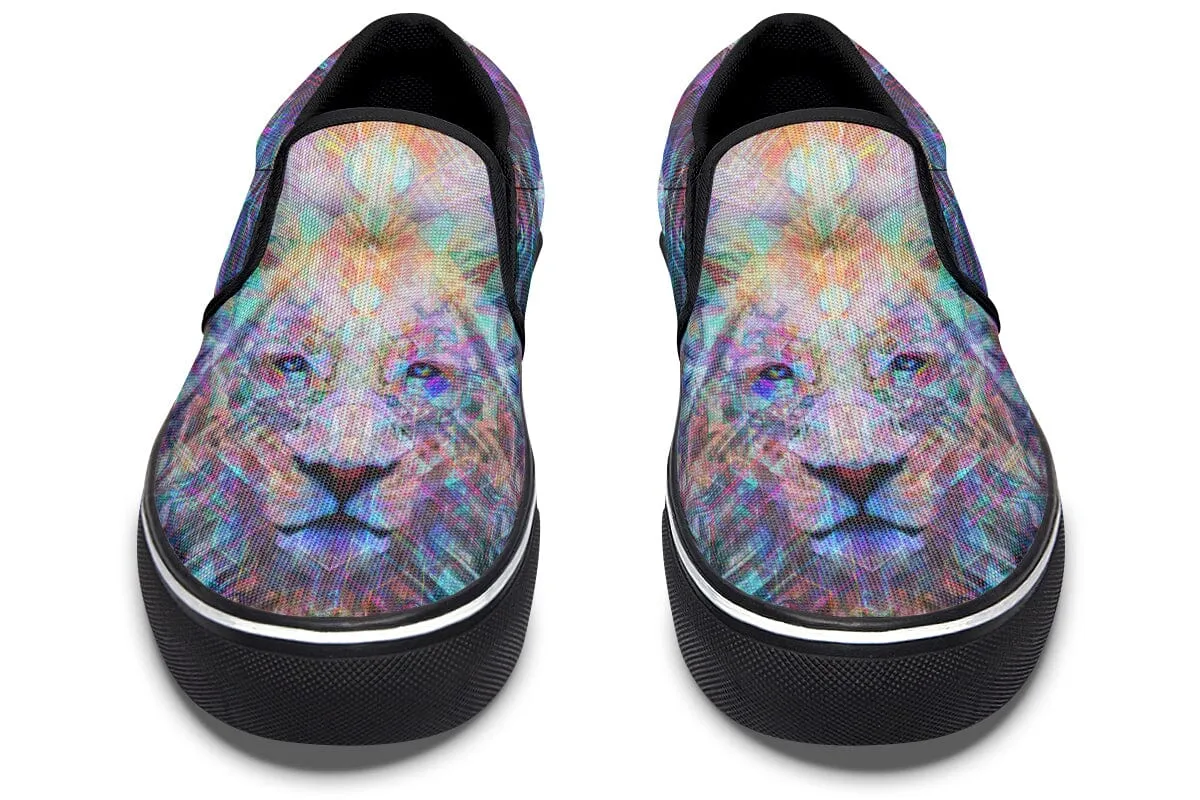 Crystal Lion Slip on Shoes