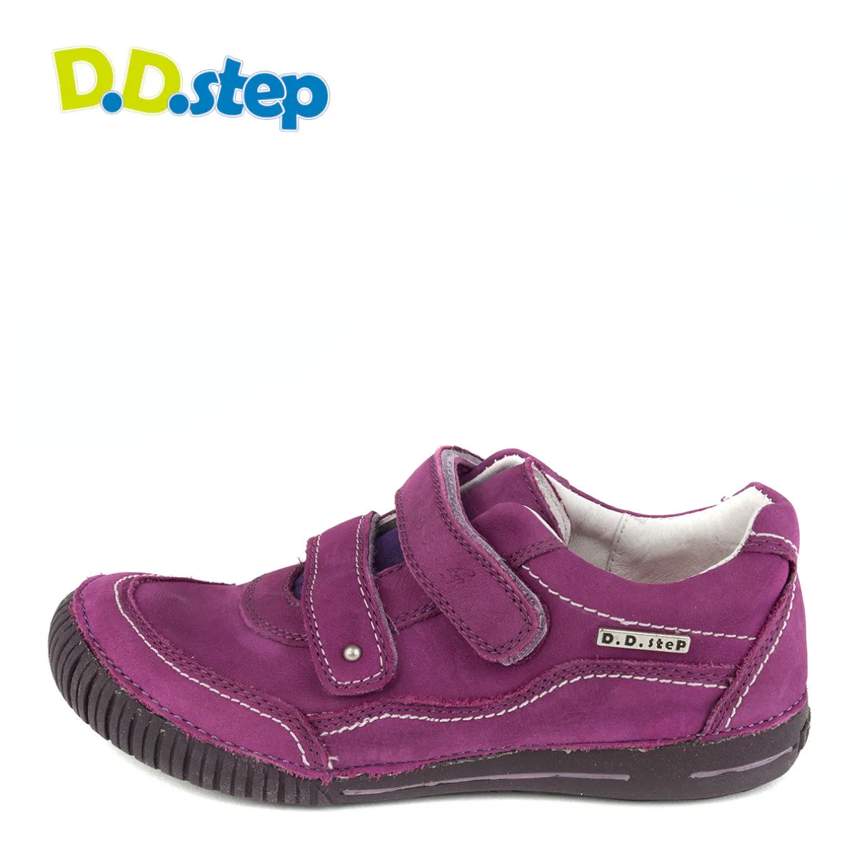 D.D. Step big kid girl double strap shoes purple size US 13-4