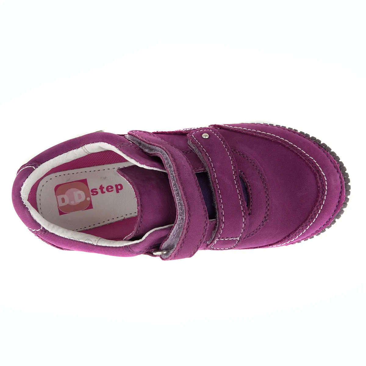 D.D. Step big kid girl double strap shoes purple size US 13-4