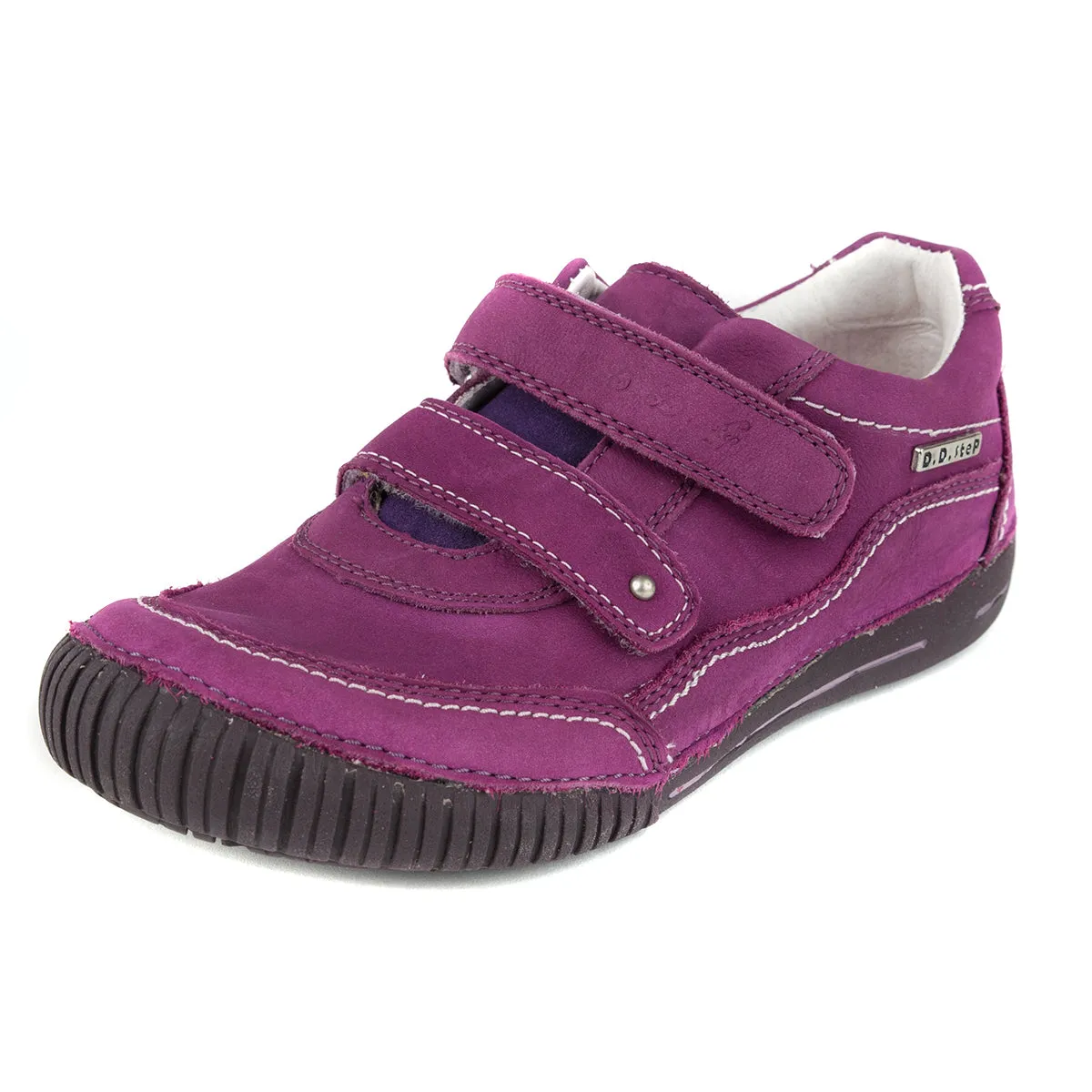 D.D. Step big kid girl double strap shoes purple size US 13-4