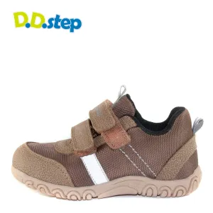 D.D. Step little kid boy waterproof double strap shoes chocolate brown size US 13-4