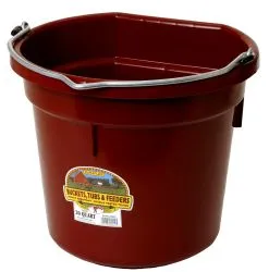 Duraflex 20-Qt Flat Back Horse and Livestock Bucket