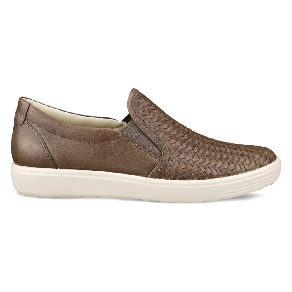 Ecco Soft 7 Woven Taupe Slip-On (Women's)