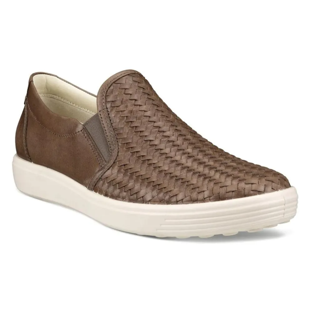 Ecco Soft 7 Woven Taupe Slip-On (Women's)