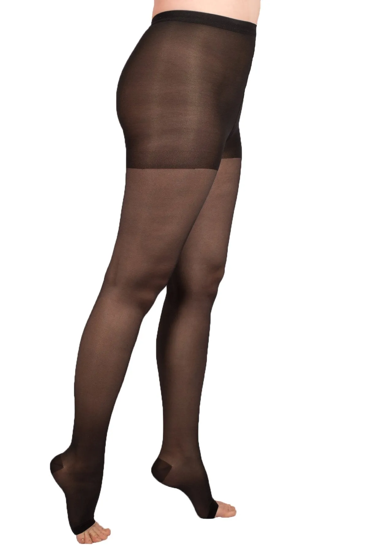 EvoNation Everyday Sheer 15-20 mmHg OPEN TOE Pantyhose, Clearance