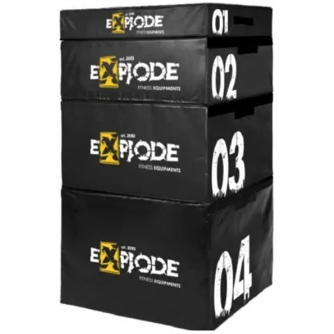 Explode Fitness Gym CrossFit 4X Soft Polymetric Stackable Jumping Boxes [WS]