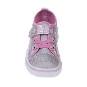 Girls Pink Flower Pattern Easy Closure Sneaker