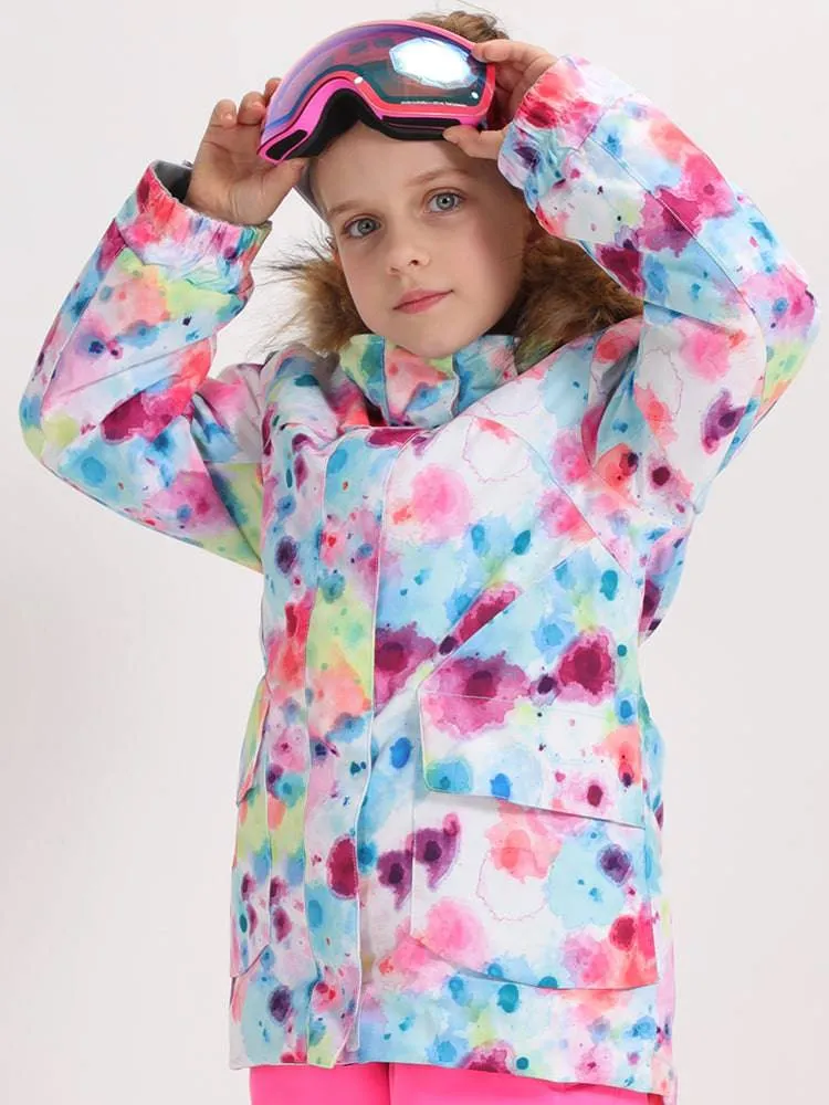 Gsou Snow Colorful Dots Kids Jacket