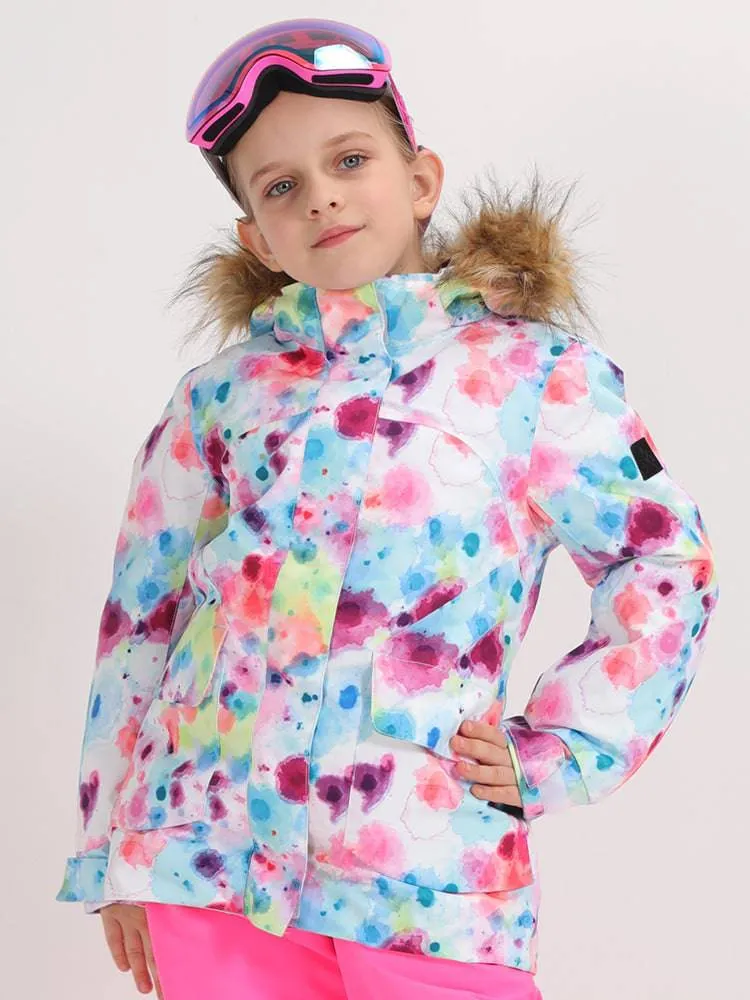 Gsou Snow Colorful Dots Kids Jacket