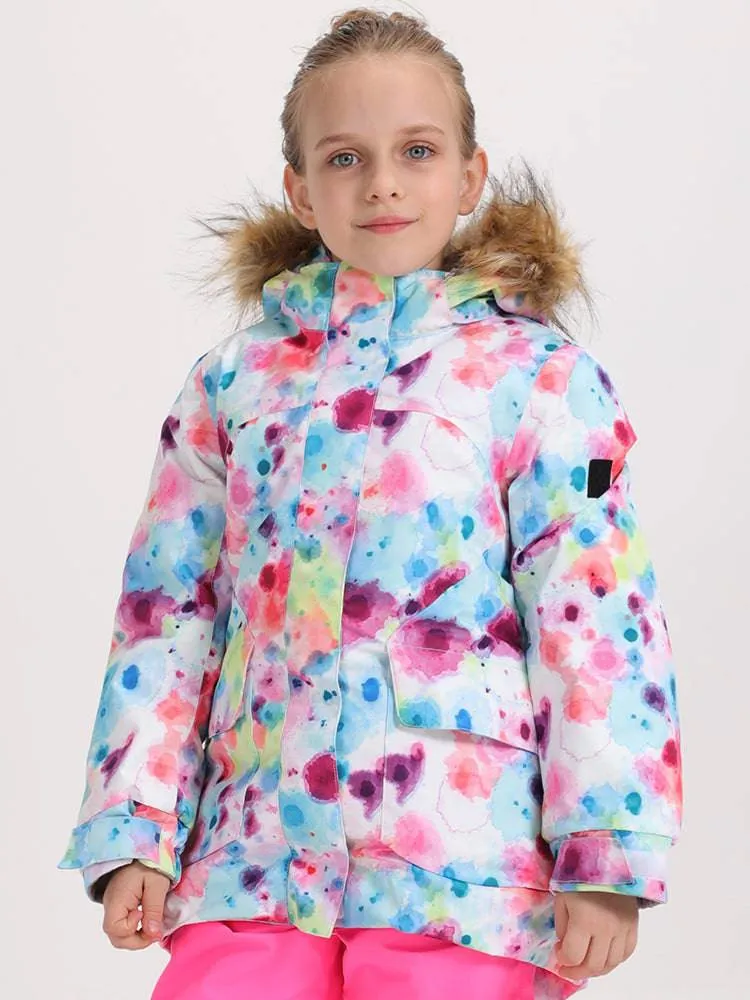 Gsou Snow Colorful Dots Kids Jacket