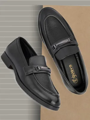 Guava Men's Black Slip On Party Formal Shoes (GV15JA787)