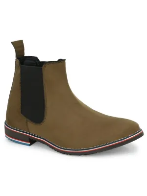 Guava Men's Olive Casual Chelsea Boots (GV15JA780)