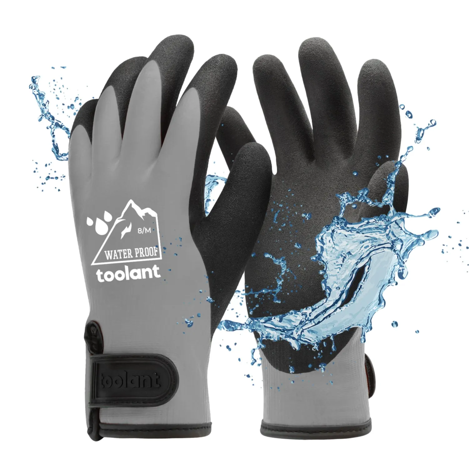 Heavy Duty Winter Gloves, Latex Fully Soaked, 100% Water Proof, Thermal Insulated Winter Dipped Gloves