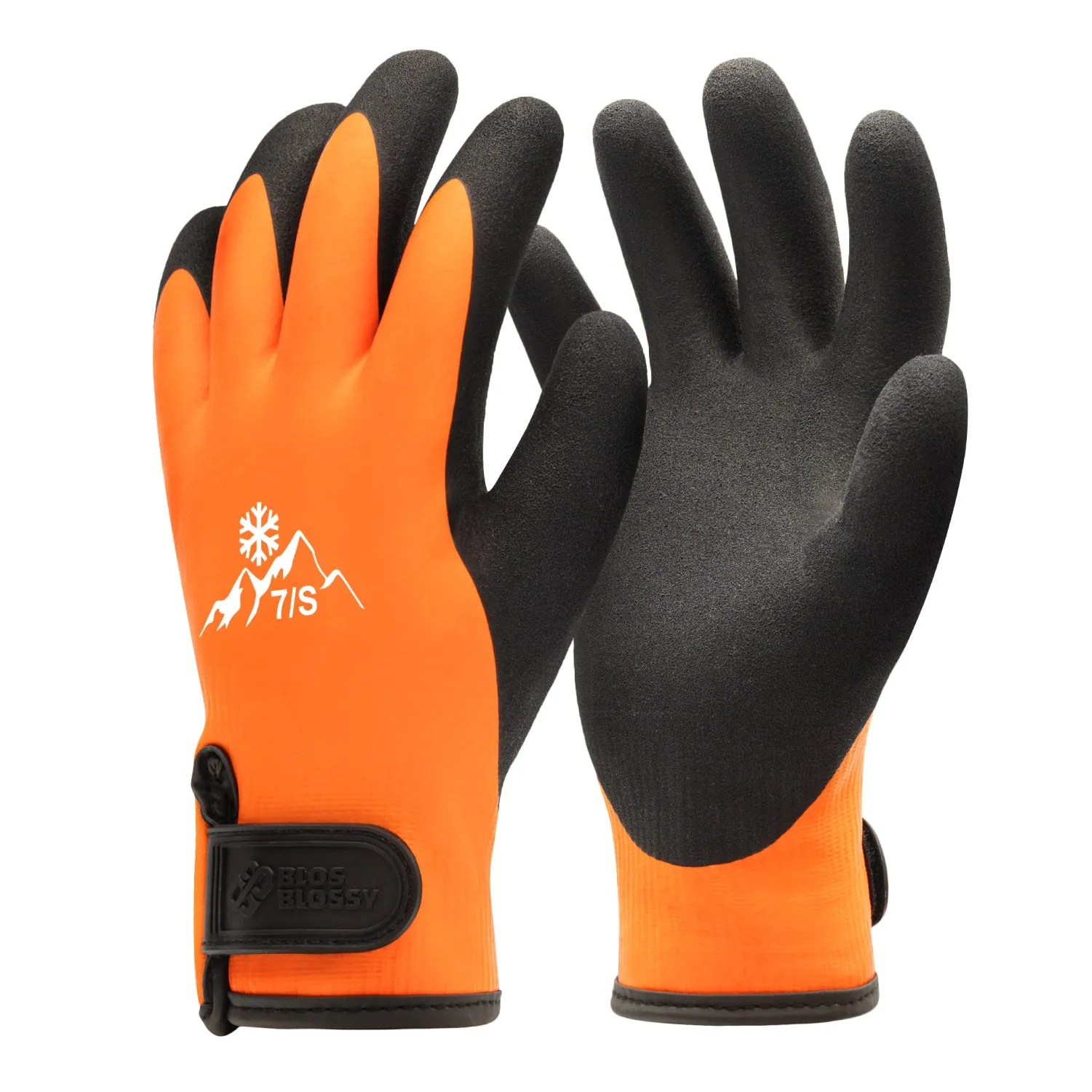 Heavy Duty Winter Gloves, Latex Fully Soaked, 100% Water Proof, Thermal Insulated Winter Dipped Gloves