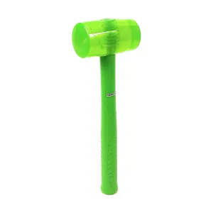 Homdum Rubber Mallet Hammer with Rubber Round Head and Non-Slip Comfortable Grip Handle Soft Face Hammer for Tiles and Other Work 400g (Green)