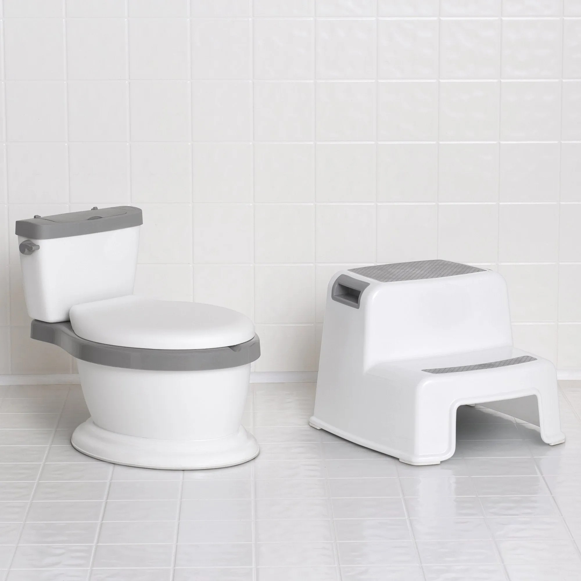 Kid Size Potty and Step Stool 2-Piece Set