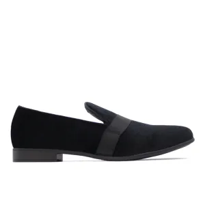 La Milano Plain Toe Slip On Shoes , A12177-BLACK