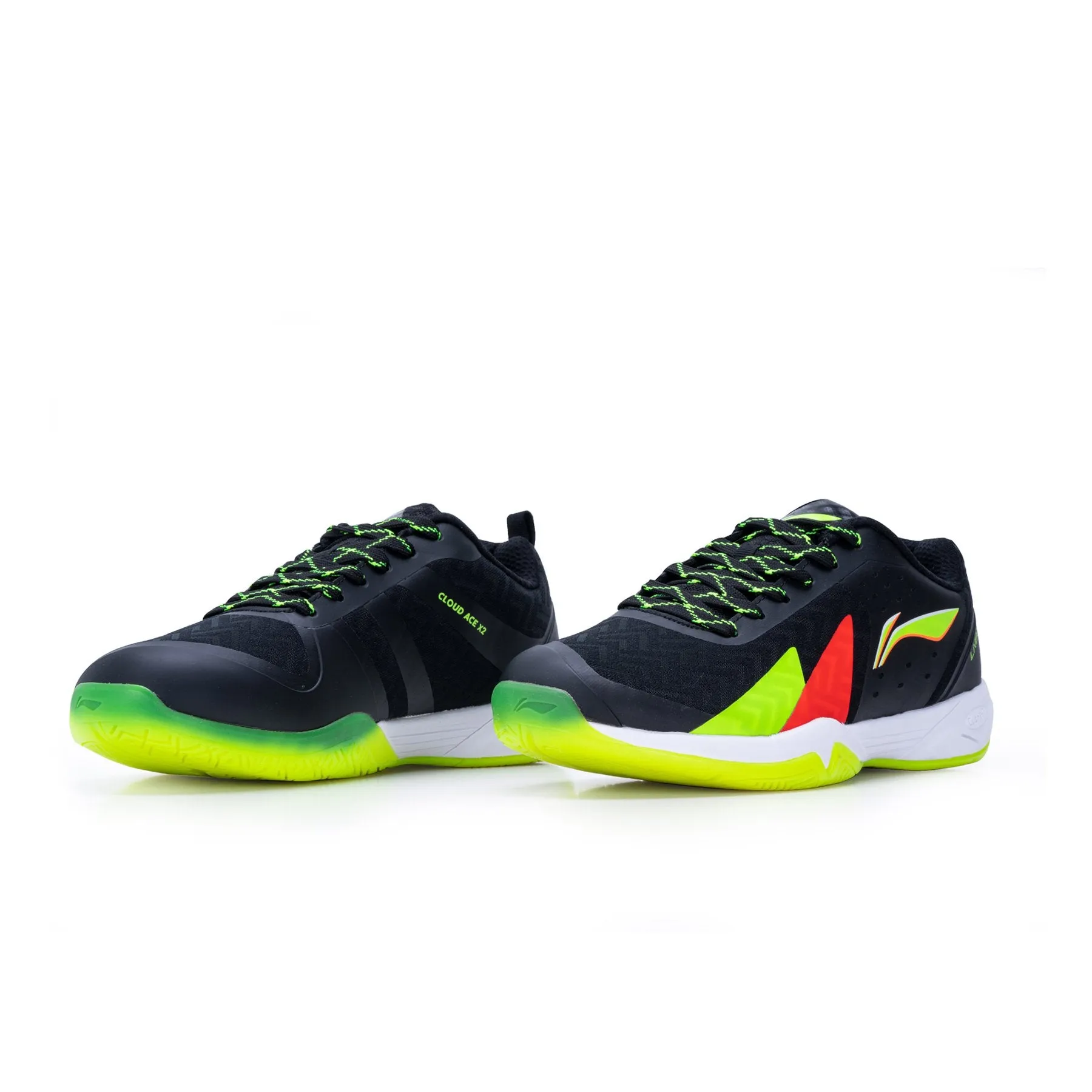 Li-Ning Cloud Ace X2 Badminton Shoe Black Lime Orange