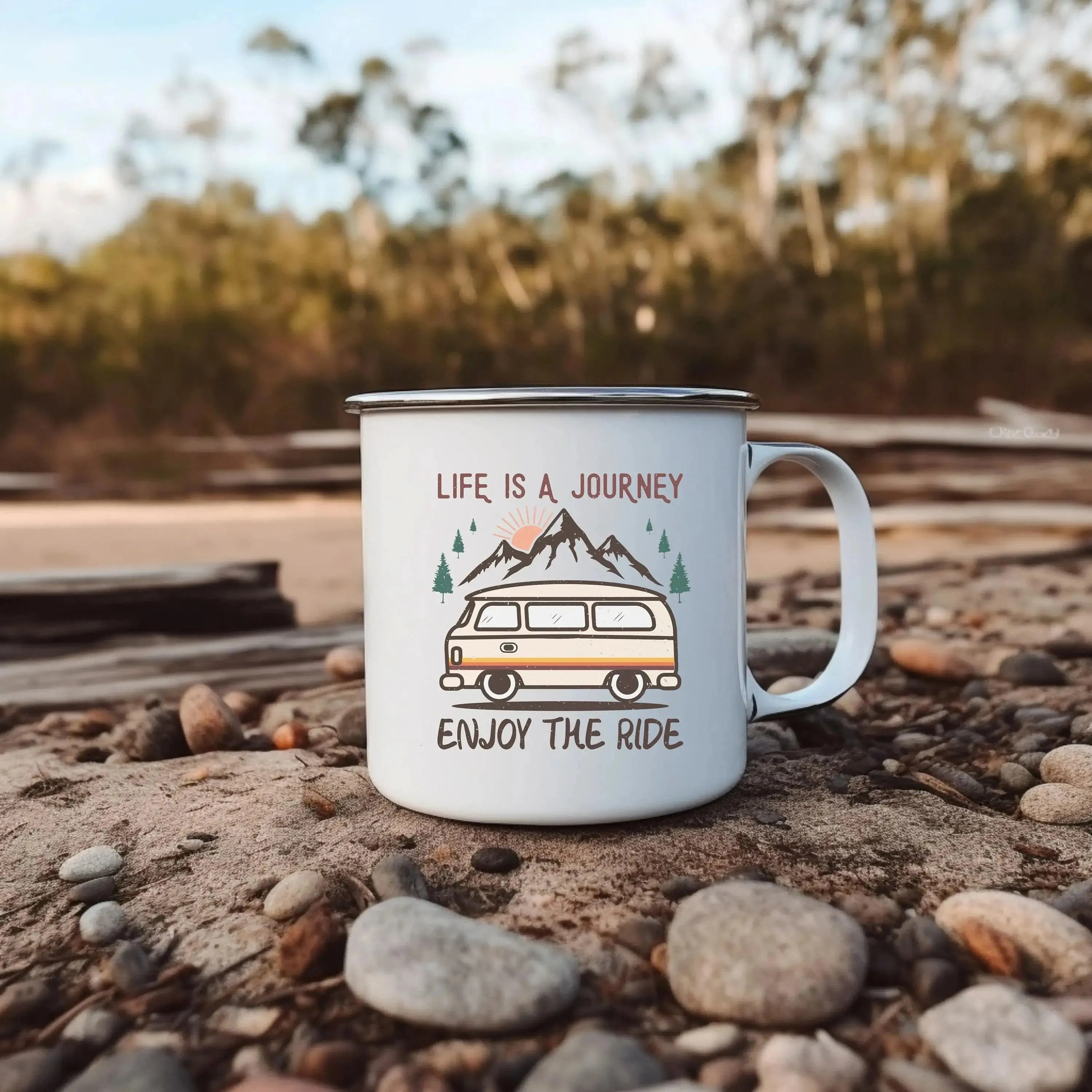 Lifes Journey Enjoy the Ride - Camping Mug for Adventurers