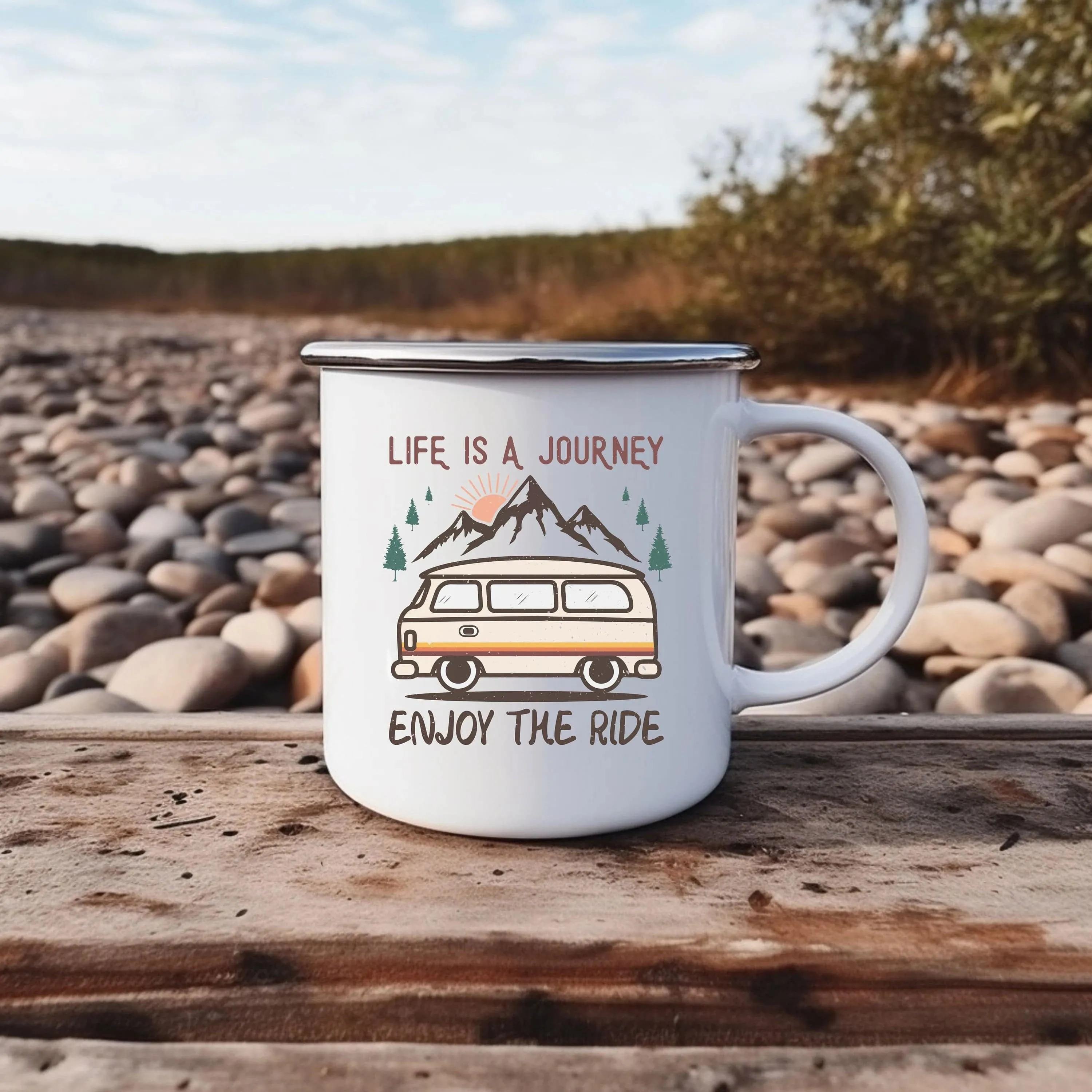 Lifes Journey Enjoy the Ride - Camping Mug for Adventurers