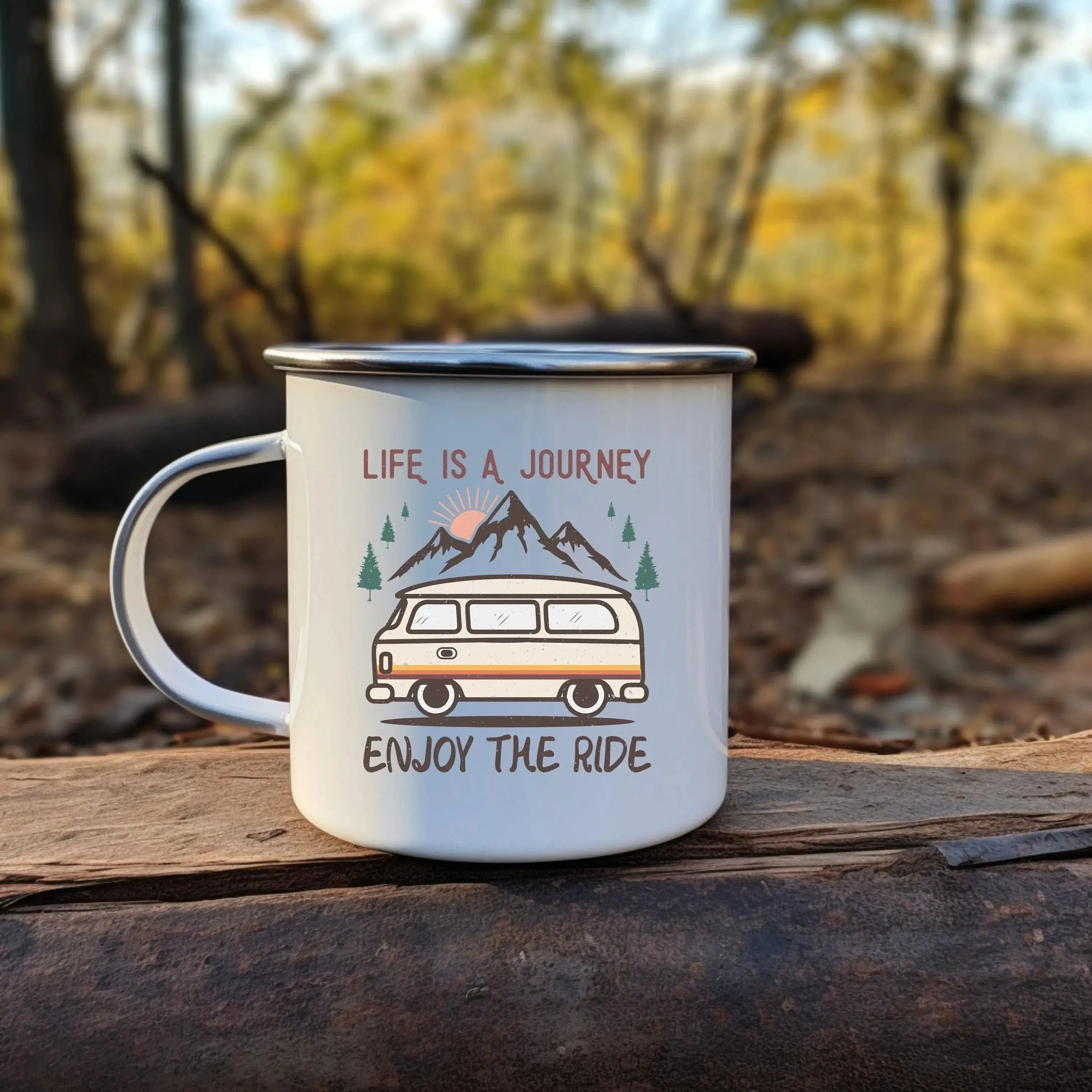 Lifes Journey Enjoy the Ride - Camping Mug for Adventurers