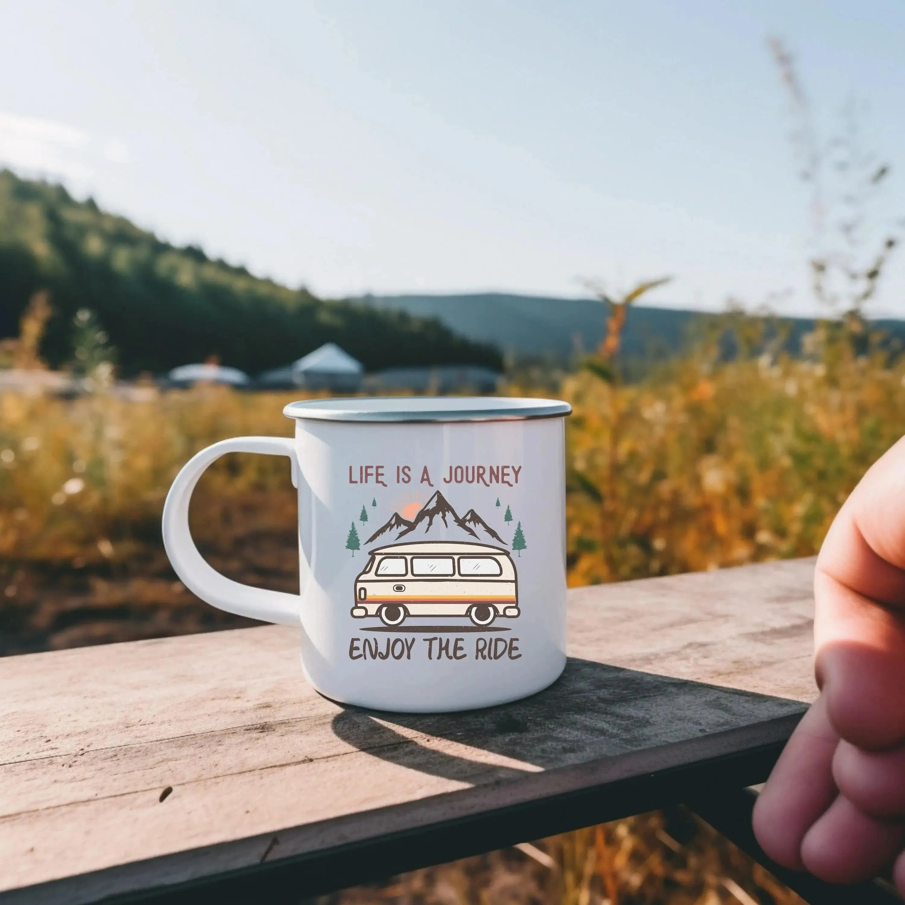 Lifes Journey Enjoy the Ride - Camping Mug for Adventurers