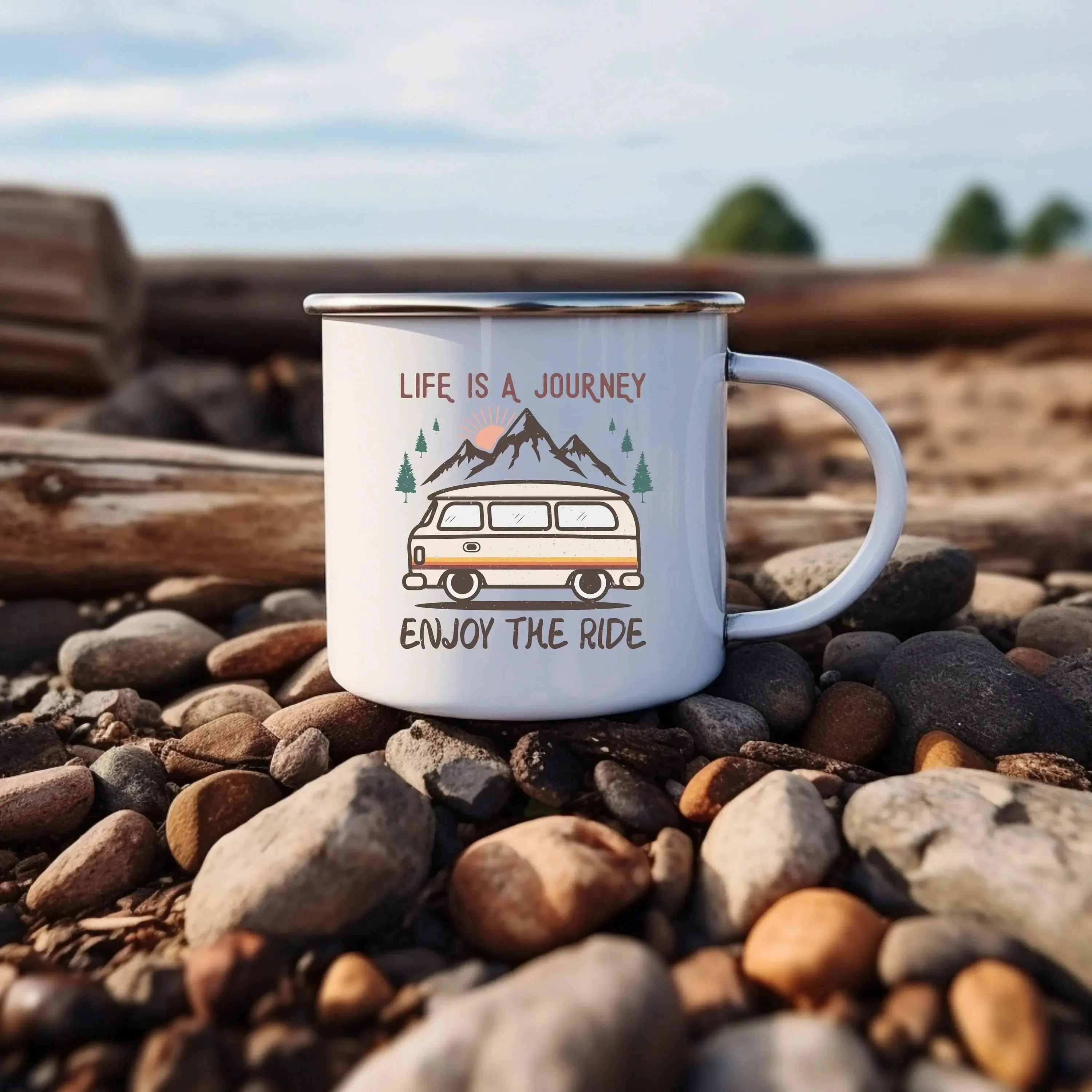 Lifes Journey Enjoy the Ride - Camping Mug for Adventurers