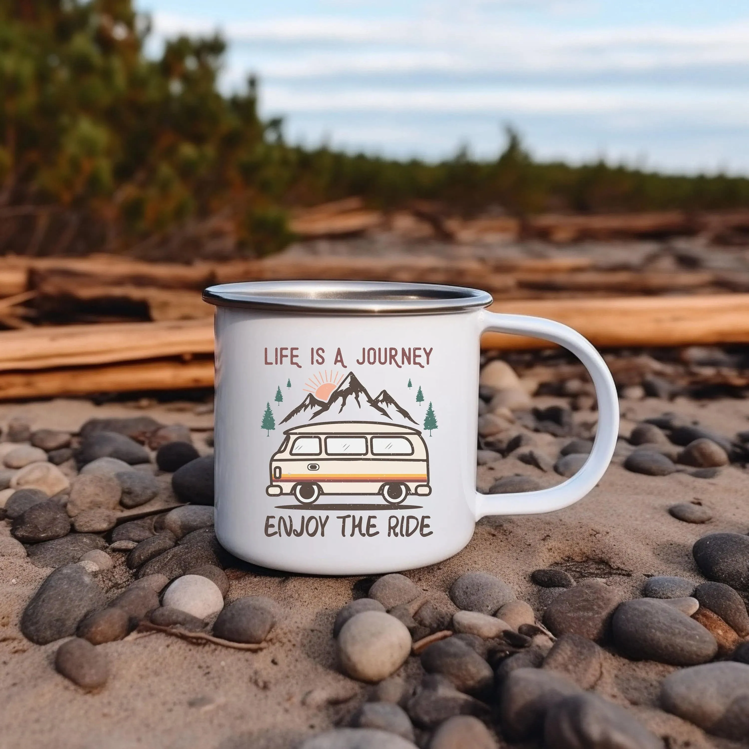 Lifes Journey Enjoy the Ride - Camping Mug for Adventurers