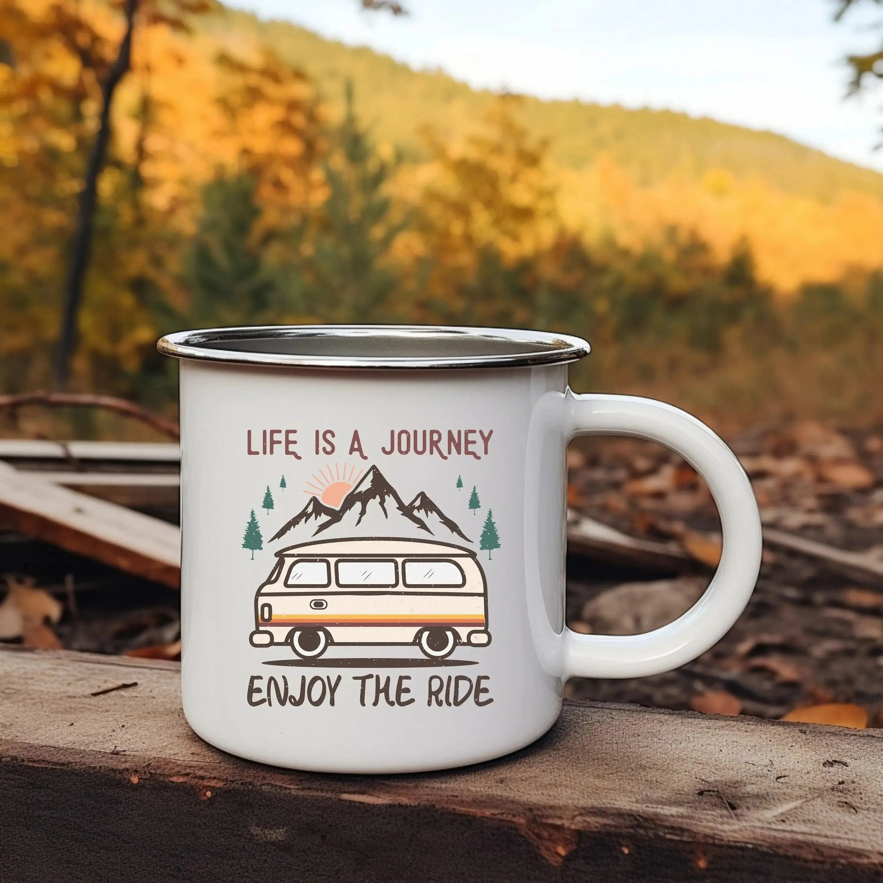 Lifes Journey Enjoy the Ride - Camping Mug for Adventurers