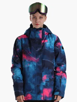 Light Graffiti Ski & Snowboard Jacket For Women