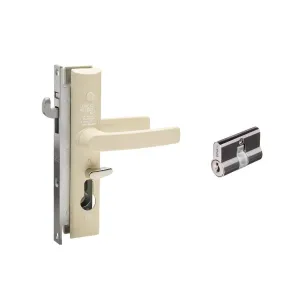 LOCKWOOD SECURITY SCREEN DOOR LOCK PRIMROSE W/ CYLINDER 8654PRMC