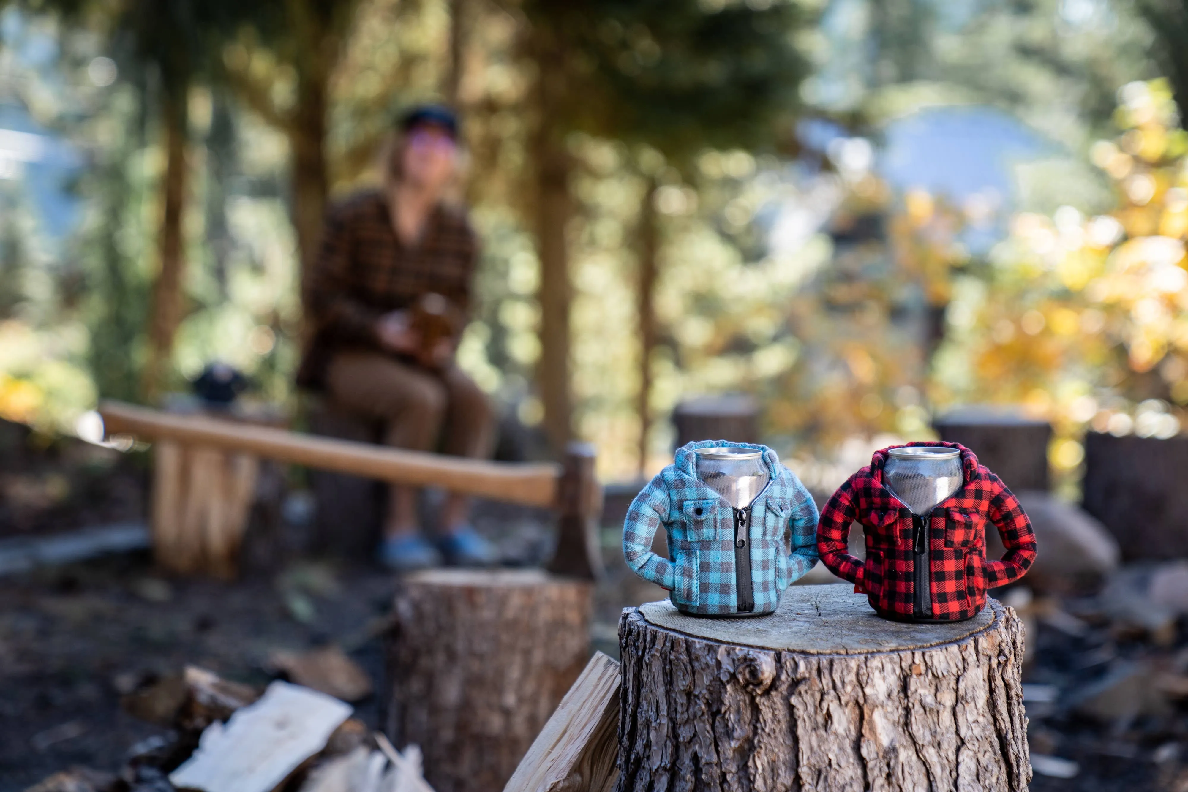 Lumberjack Drink Koozie - Red