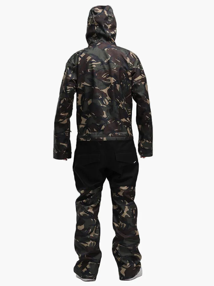 Men's Camo One Piece Ski Snowboard Suit Jumpsuit