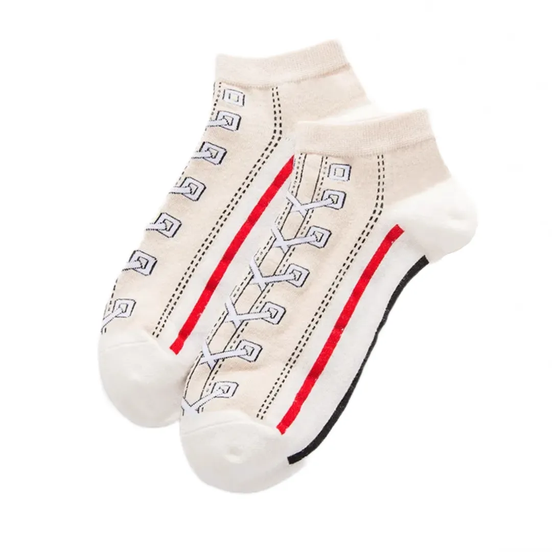 Old School Sneaker Ankle Socks (Adult Medium - Women's Shoe Sizes 5-10)