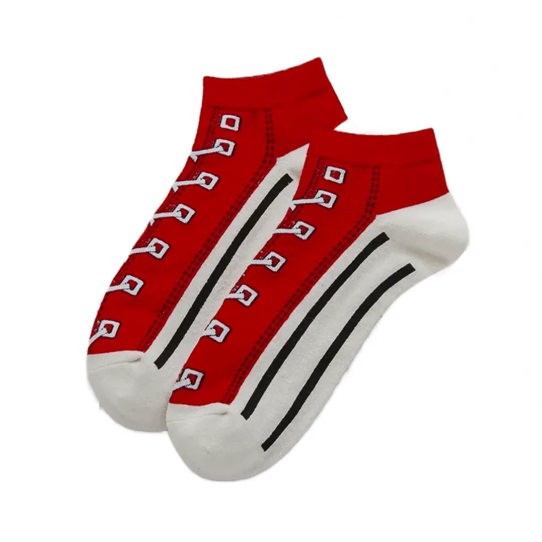 Old School Sneaker Ankle Socks (Adult Medium - Women's Shoe Sizes 5-10)